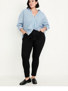 Plus Size Black Skinny Ankle Jeans